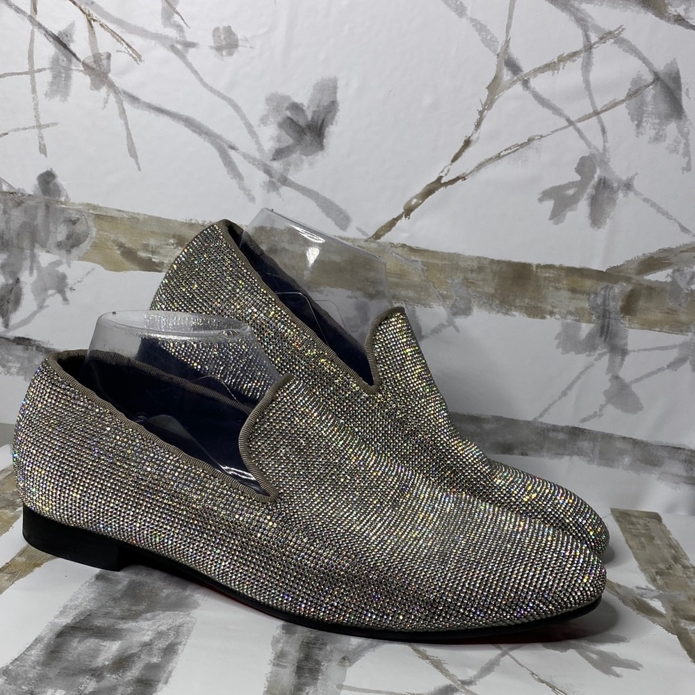 Merlutti Silver Rhinestone Loafers - Picture 2 of 8
